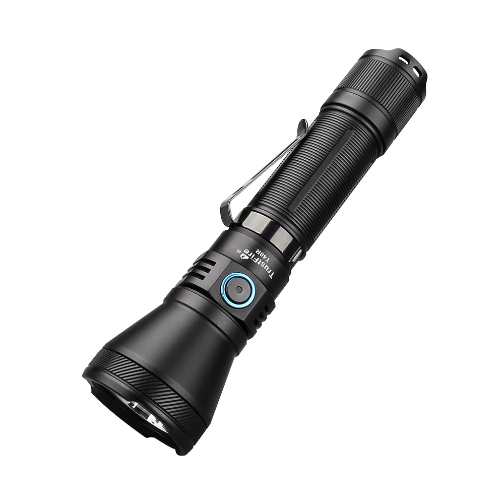 Linternas Led tácticas del ejército Trustfire T40R, 1800 lúmenes, lámpara recargable de haz de 550 metros, antorcha militar IP68 con carga USB