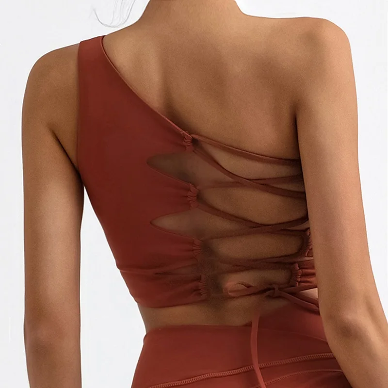 Cloud Hide-Sujetador deportivo con espalda Sexy para mujer, ropa interior deportiva para gimnasio, Top corto de Yoga, chaleco para correr, camiseta de entrenamiento para gimnasio, ropa deportiva
