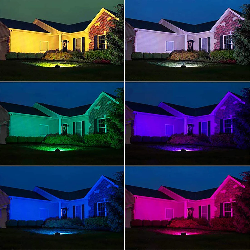 Luz de inundación LED RGB 100W 50W 30W 20W AC220V IP68 foco impermeable para exteriores farola Foco proyector LED Reflector RGB