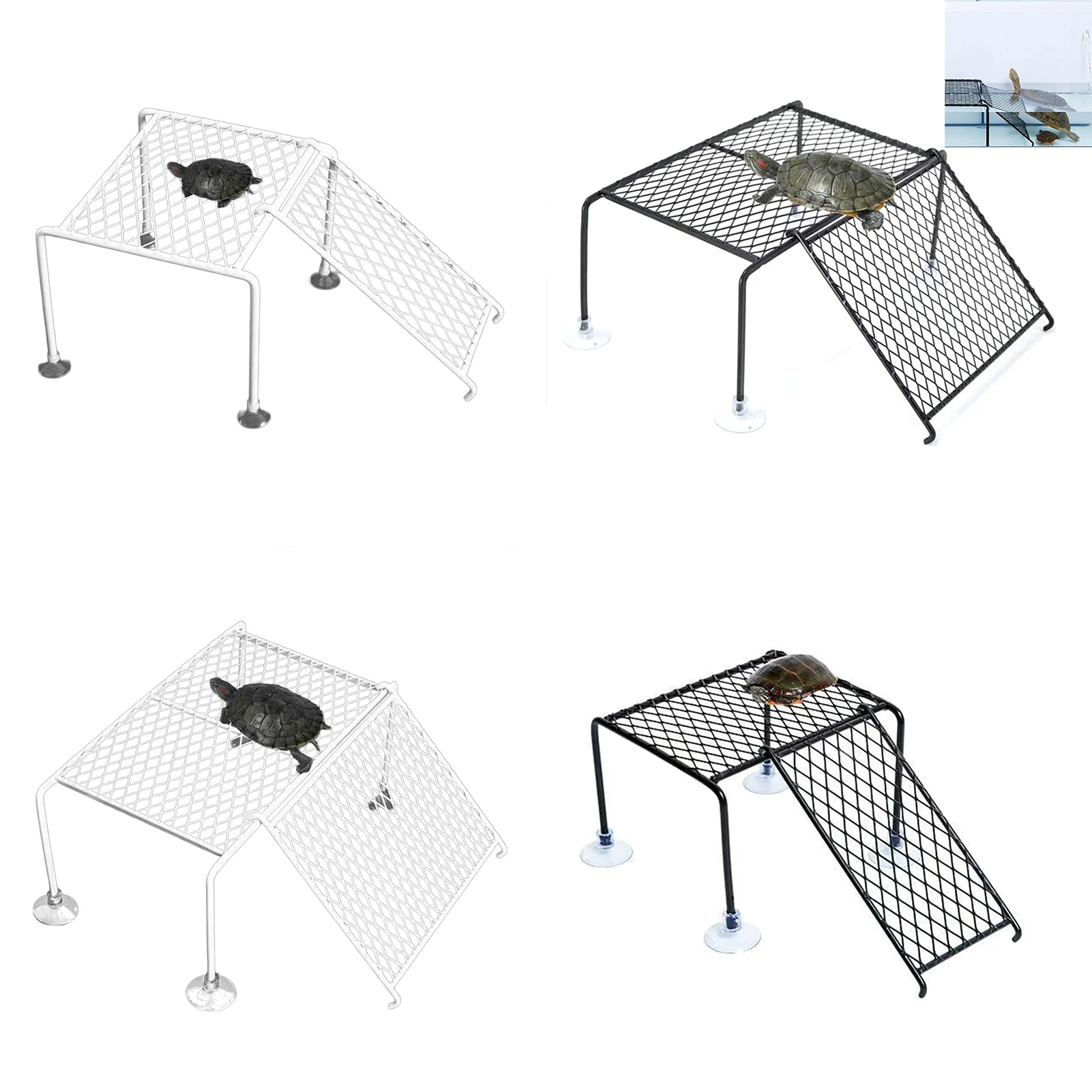 Plataforma Flotante para Tortugas, Isla Flotante con Rampa, Área de Descanso para Tortugas, Plataforma de Descanso para Acuarios, para que las Tortugas se Suban