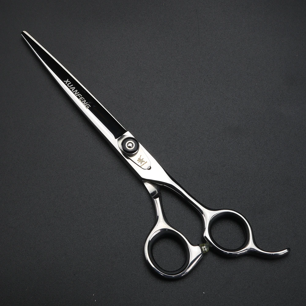 Tijeras para el cabello XUANFENG de 7 pulgadas, tijeras de corte de peluquero de acero 440C con tornillo de tensión ajustable