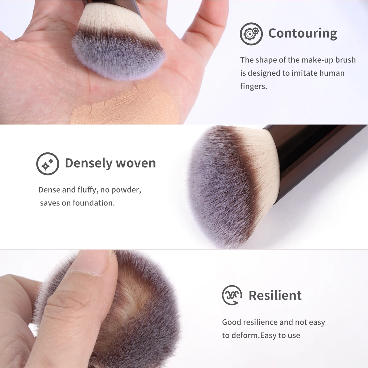 MAANGE-Kit de brochas de maquillaje profesional, 20 Uds., con bolsa de almacenamiento, base en polvo de doble extremo, colorete, sombra de ojos, Kit de mezcla de belleza
