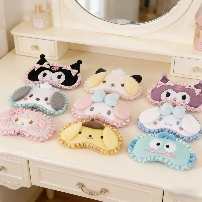 Antifaz Kawaii de Cinnamoroll, Antifaz de Anime con Diseño de Kuromi y Melody, para Dormir, Cuidado de los Ojos, Regalos