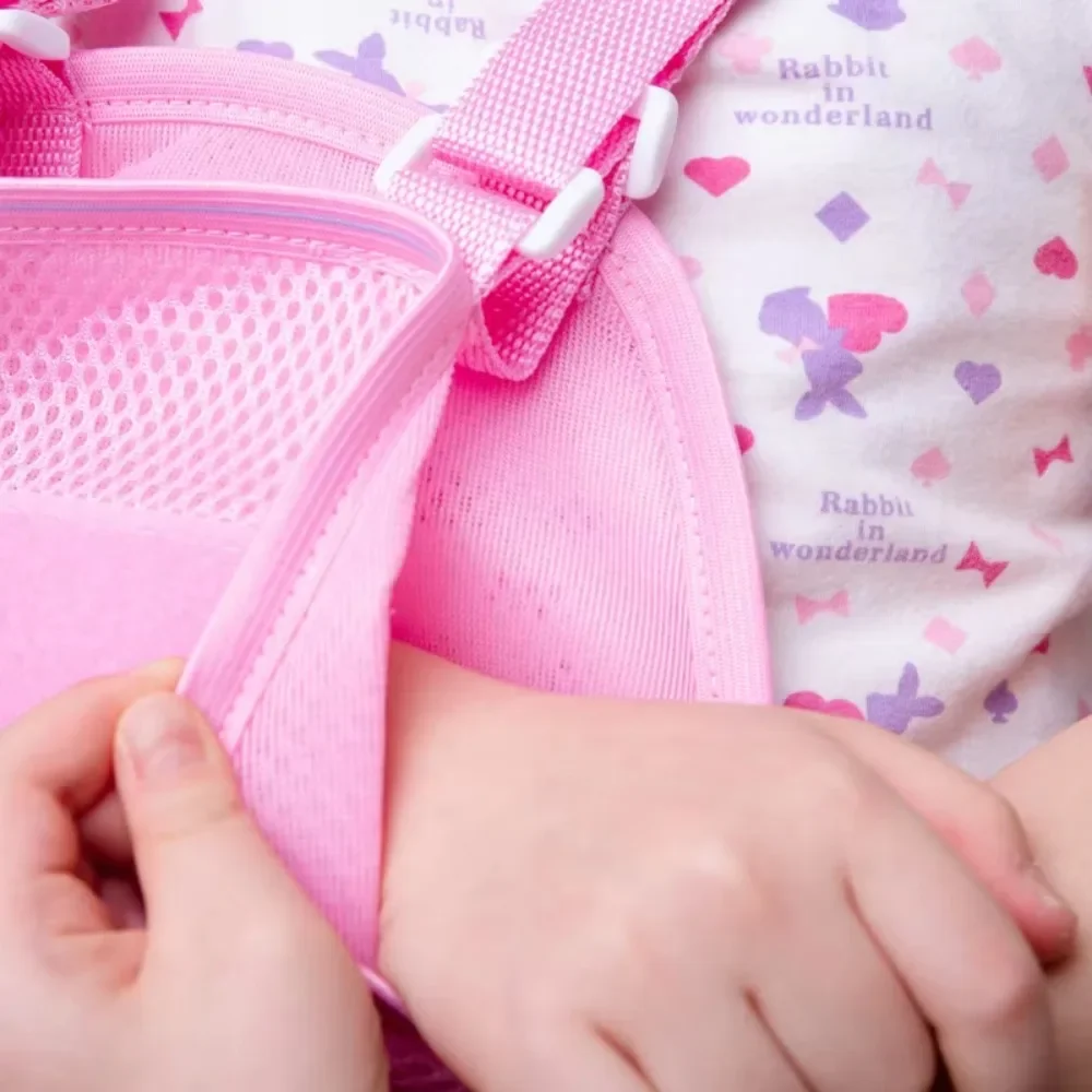 Eslinga fija para antebrazo para niños, correas de recuperación de fracturas para brazo y hombro de malla transpirable, banda de protección ajustable para esguince de articulación de muñeca