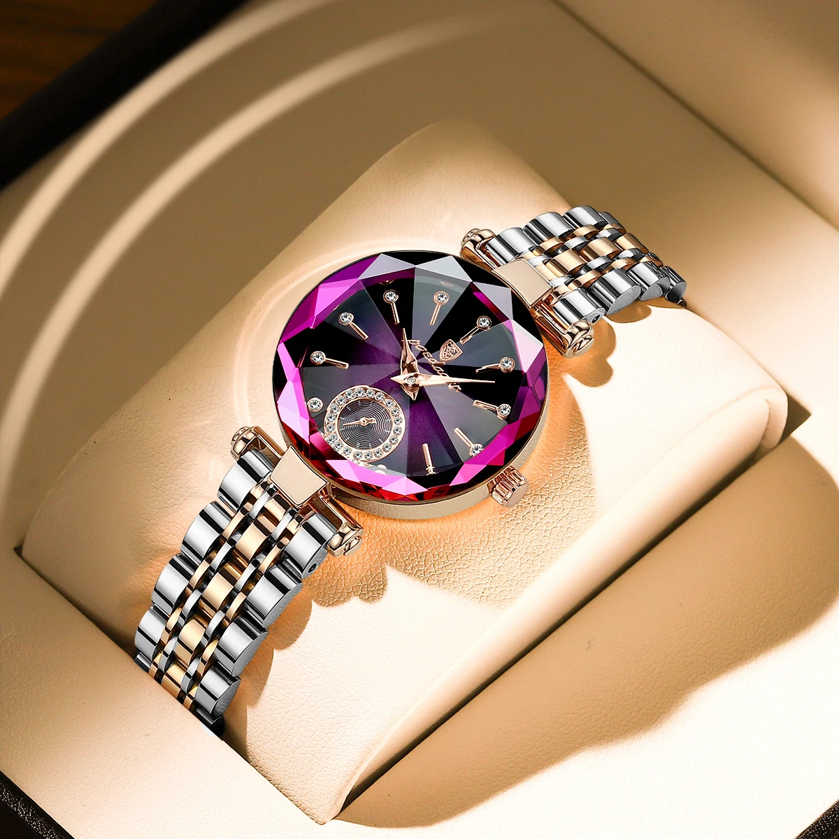 POEDAGAR, reloj de pulsera elegante de lujo para mujer, relojes de cuarzo de acero inoxidable resistentes al agua para mujer, vestido informal sencillo, reloj para mujer