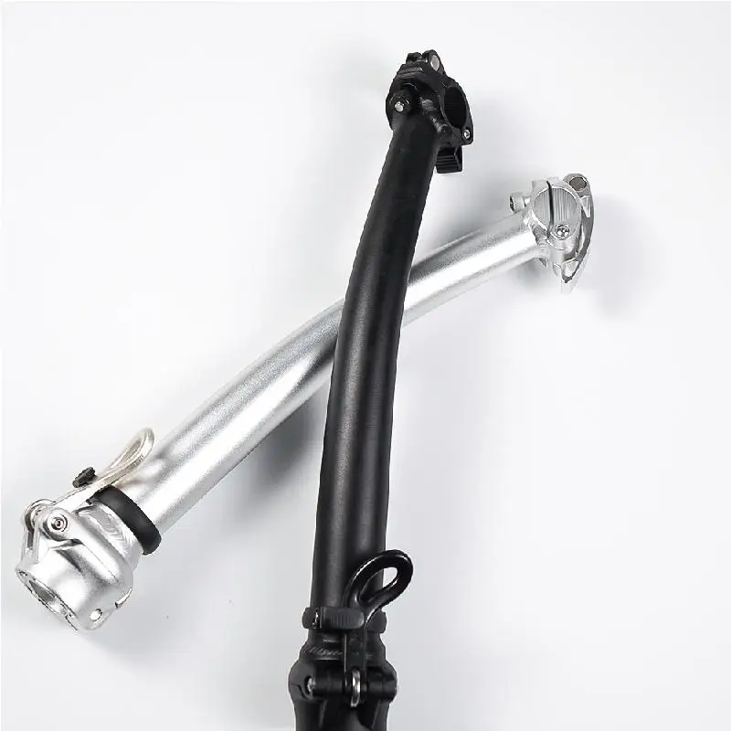 Vástago de bicicleta plegable Chooee, vástago doblado de 350mm compatible con vástago de bicicleta plegable DOHON SP8 412 de 14/16/20 pulgadas