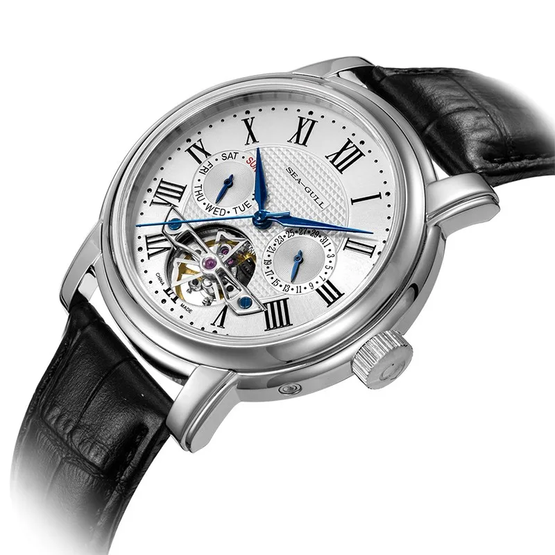 Reloj de lujo SEAGULL para hombre, resistente al agua, con fecha, de acero inoxidable, mecánico, Reloj Hombre 2026 D819.622