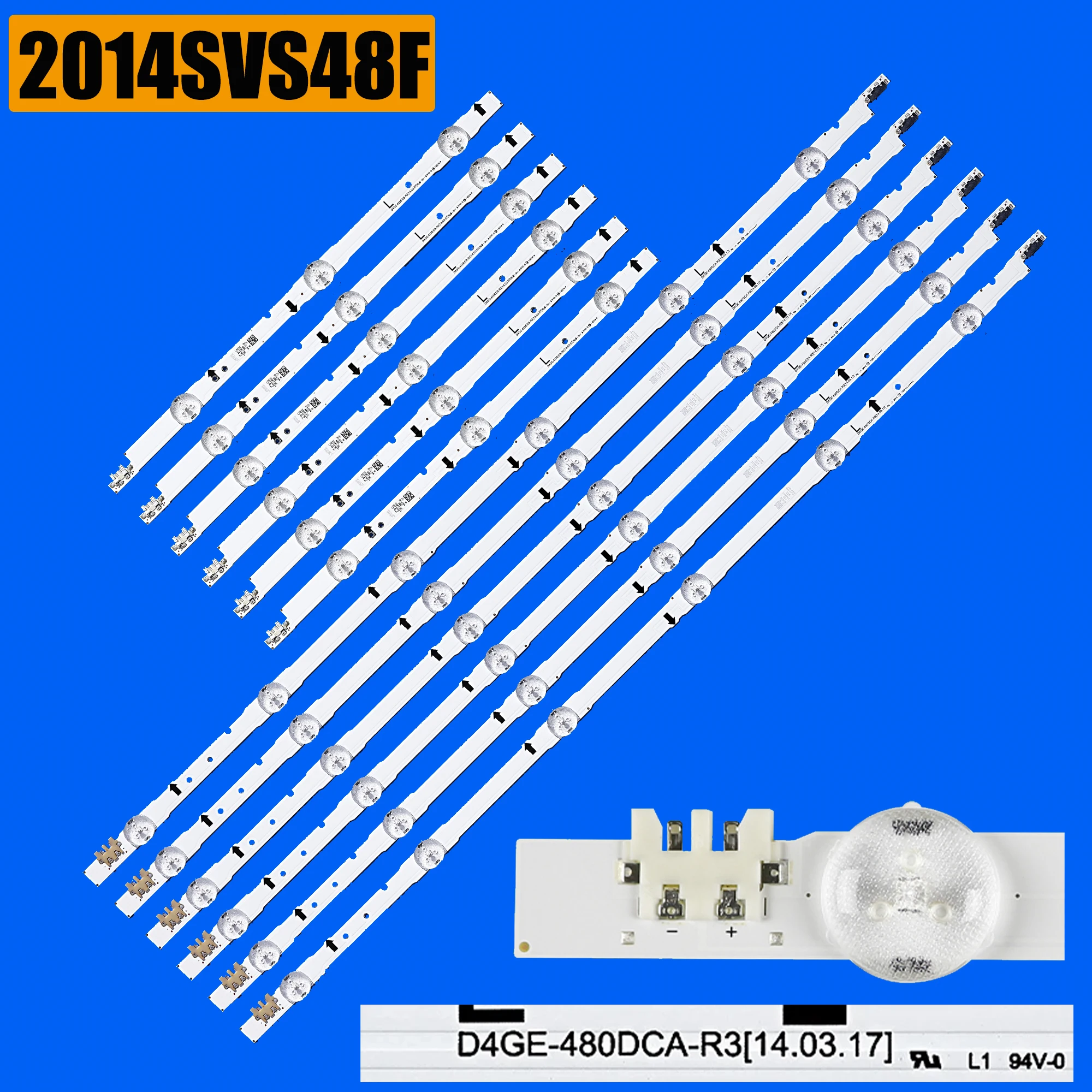 Tira de LED para iluminación trasera para UE48H6300AK UE48H6350AK UE48H6400AK UE48J6200AU UE48H6400 UE48J5600 UE48H5000 UE48H5500 UE48J5500AK