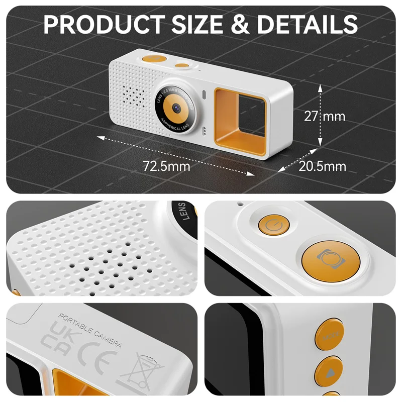 Cámara de Bolsillo Lenovo G22: Una Práctica Cámara de Fotos y Video de Alta Definición para Estudiantes, Cámara de Viaje con Llavero