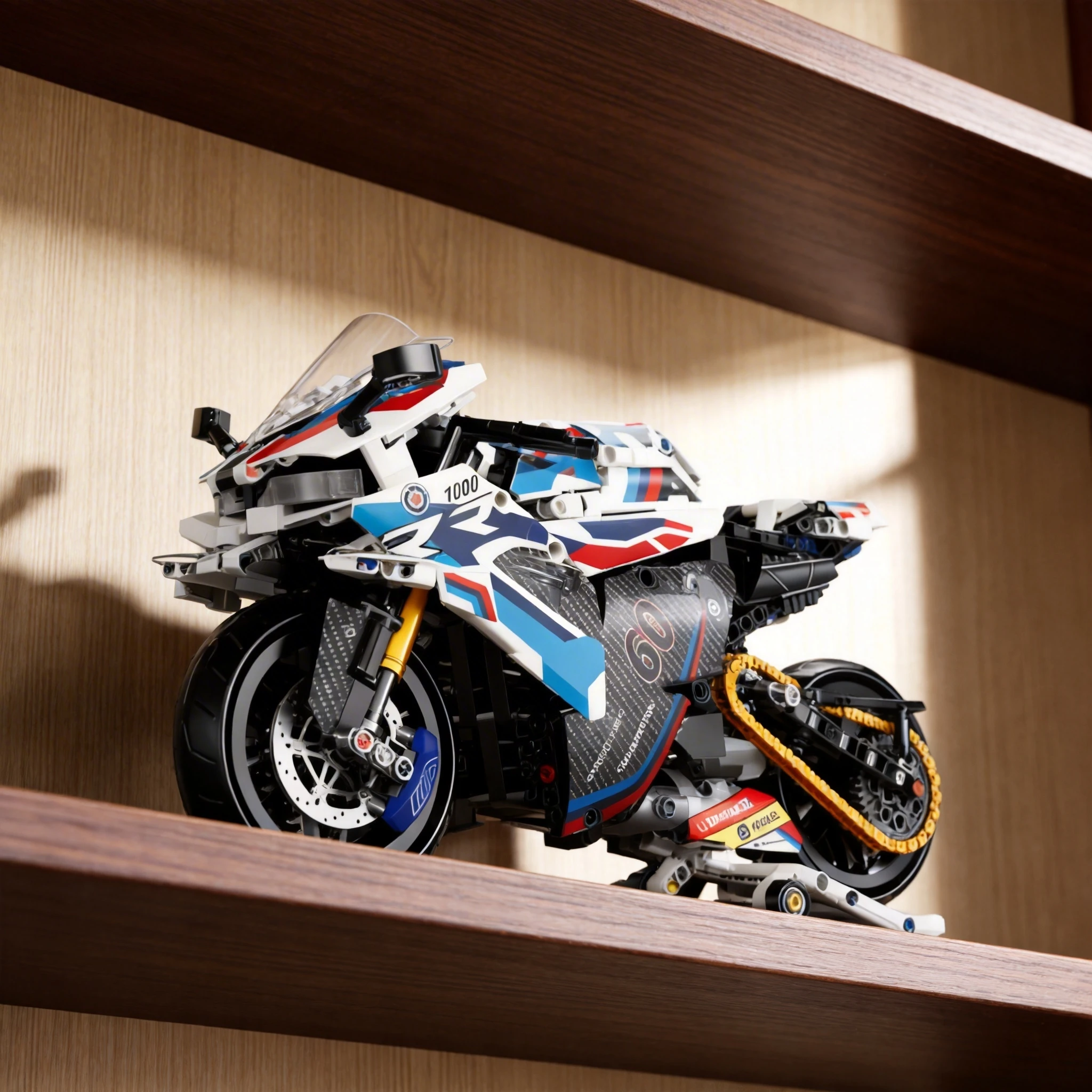 Set de Bloques de Construcción de Motocicleta 1:8, Kit de Modelo de Supermoto, Juguete Técnico de Carreras para Armar, Regalos