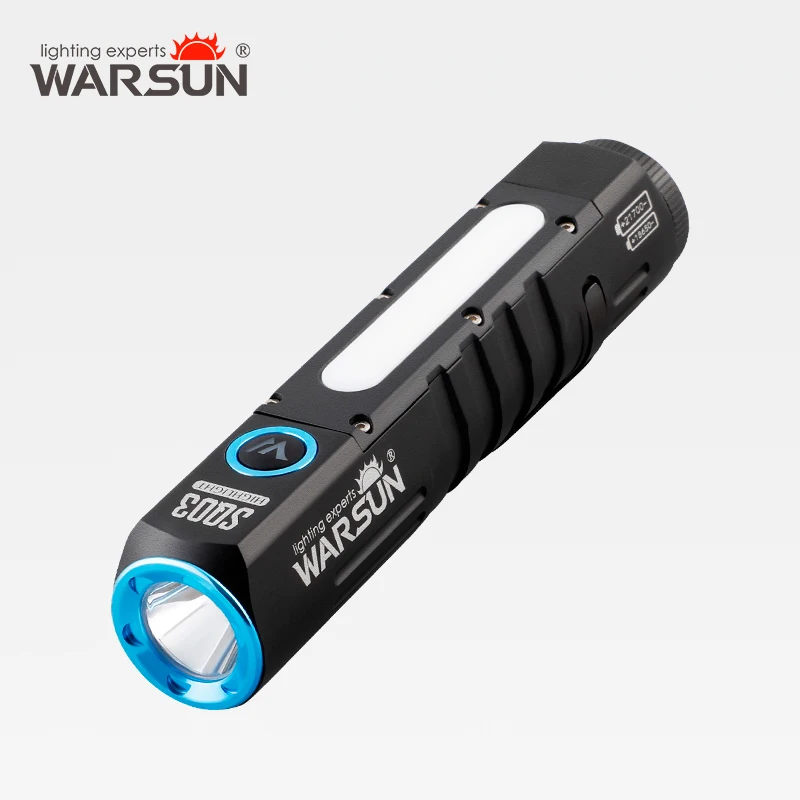 Warsun potente linterna LED imán linterna recargable linterna portátil 8 modos lámpara de mano para Camping senderismo emergencia
