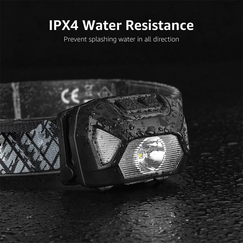 Linterna frontal recargable por Usb, 6 modos, resistente al agua IPX4, linternas LED para cabeza con luz roja y verde para pesca al aire libre