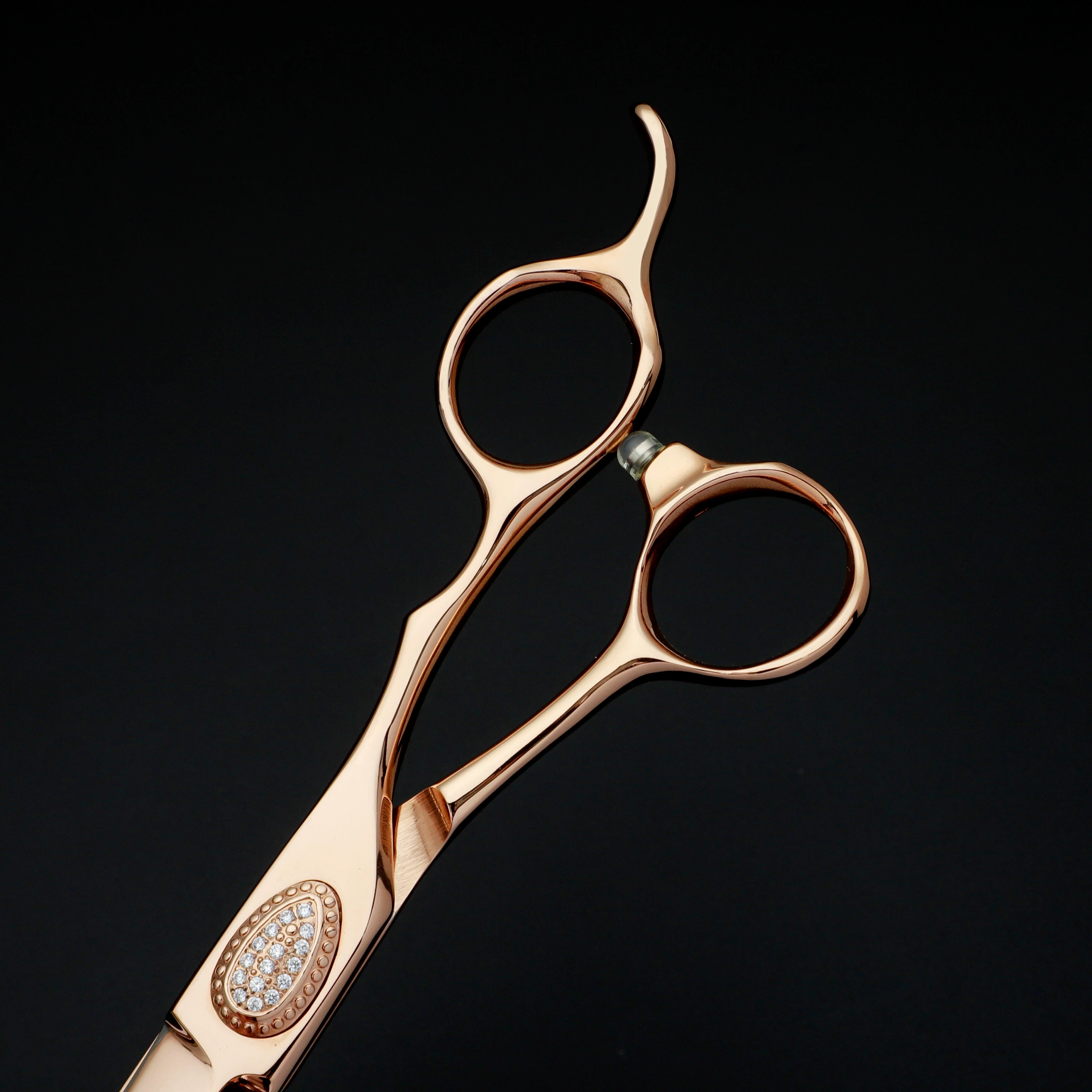 Tijeras de Peluquería MURASAKI en Oro Rosa, Tijeras Profesionales para Cortar el Cabello, Tijeras Planas de Acero Cobalto VG10, Herramienta de Barbería de Alta Gama