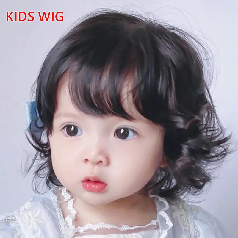Peluca rubia rizada para bebé, accesorios para la cabeza para niños, corona para niña, accesorios para el cabello amarillo claro, accesorios para niños, adornos para la cabeza para niños