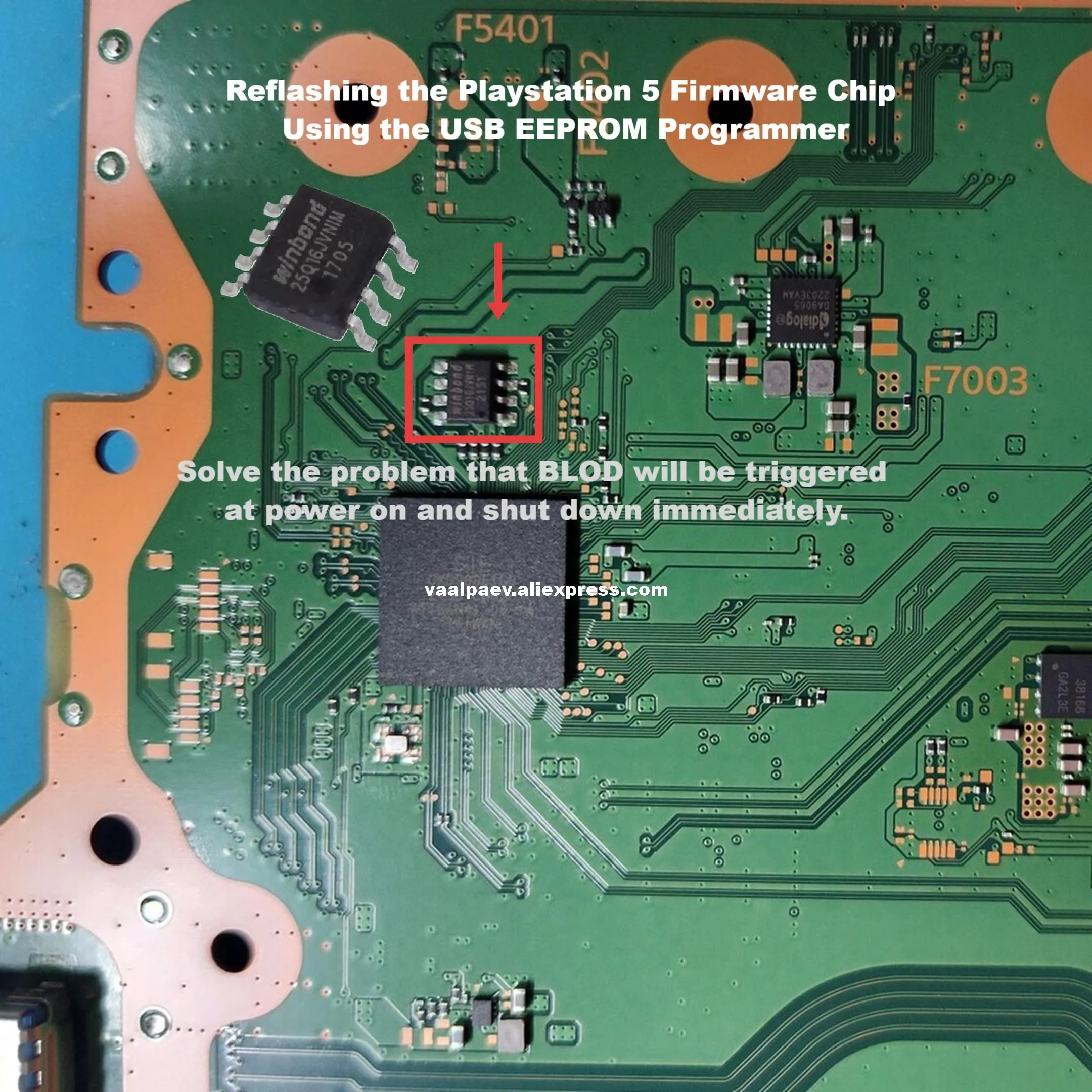 Chip BIOS para PS5, Nuevo, Original y Auténtico, Winbond 25Q16JVNIM, Ubicado Junto al Southbridge en la Placa Base