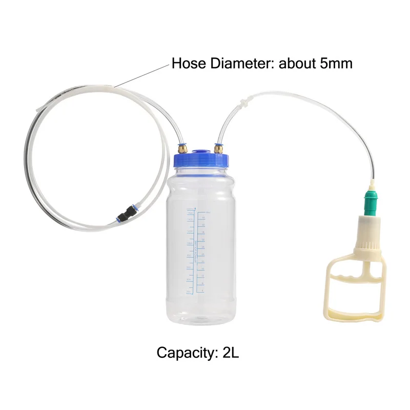 Artefacto de cambio de aceite de motor Universal de 2L, bomba de aceite de succión Manual, herramienta de mantenimiento al vacío para coche, camión, remolque, motocicleta