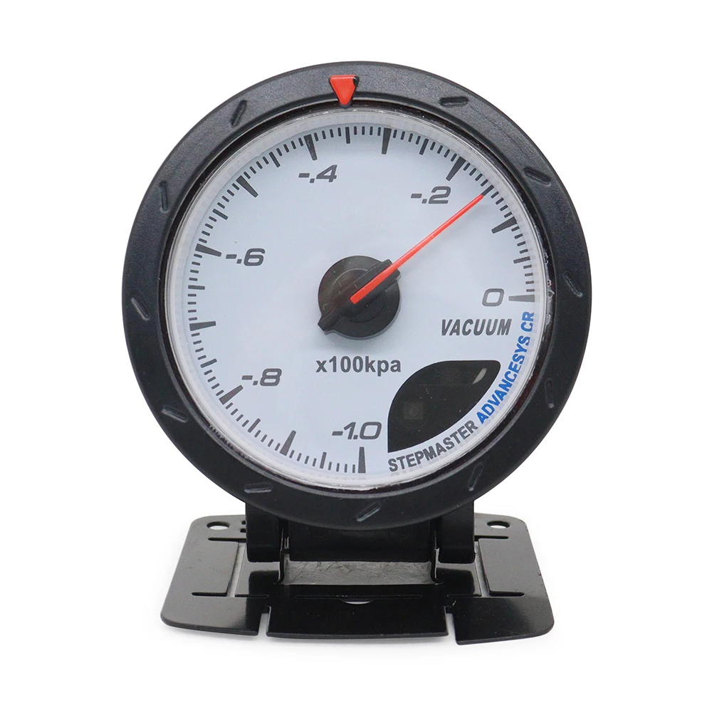 Medidor de coche de 60mm, temperatura del agua, temperatura del aceite, tacómetro de presión, voltios, aire, escape de combustible, GAS, RPM, medidor facial blanco