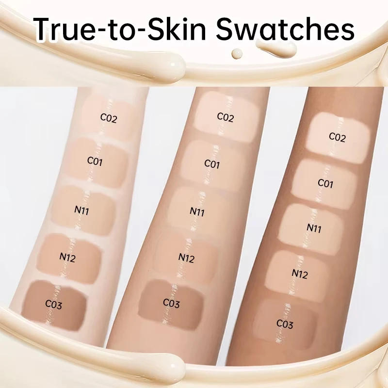 CATKIN BB Cream Air Cushion Foundation Corrector de cobertura natural contra la humedad + Recambio gratis Mediano/Ligero 0,46 onzas