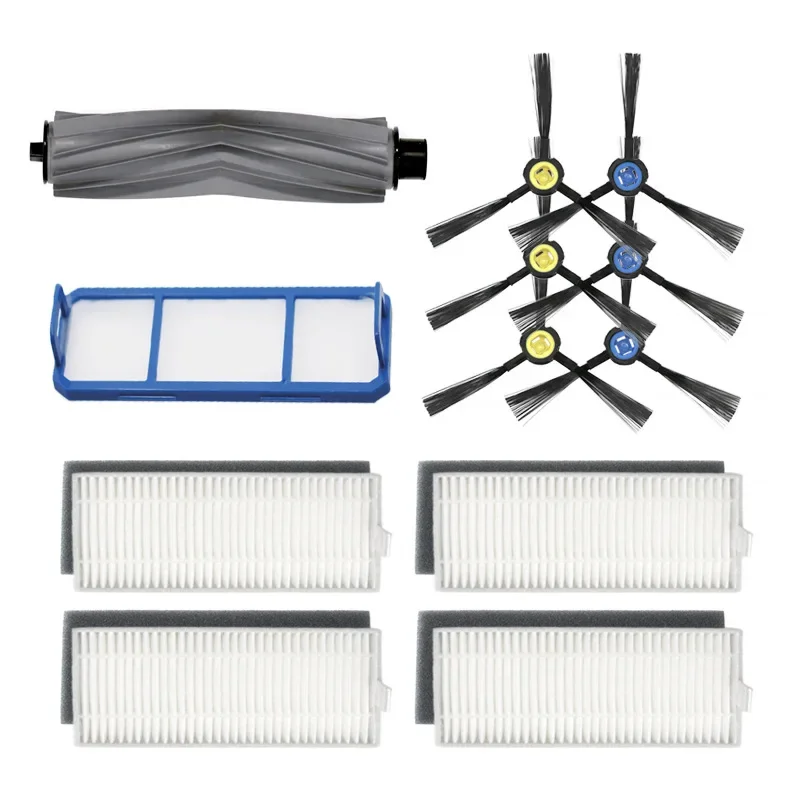 Cubierta de cepillo principal, cepillo lateral, filtro HEPA y paño de mopa para piezas de repuesto de la aspiradora robot AMIBOT Animal Premium Connect X782