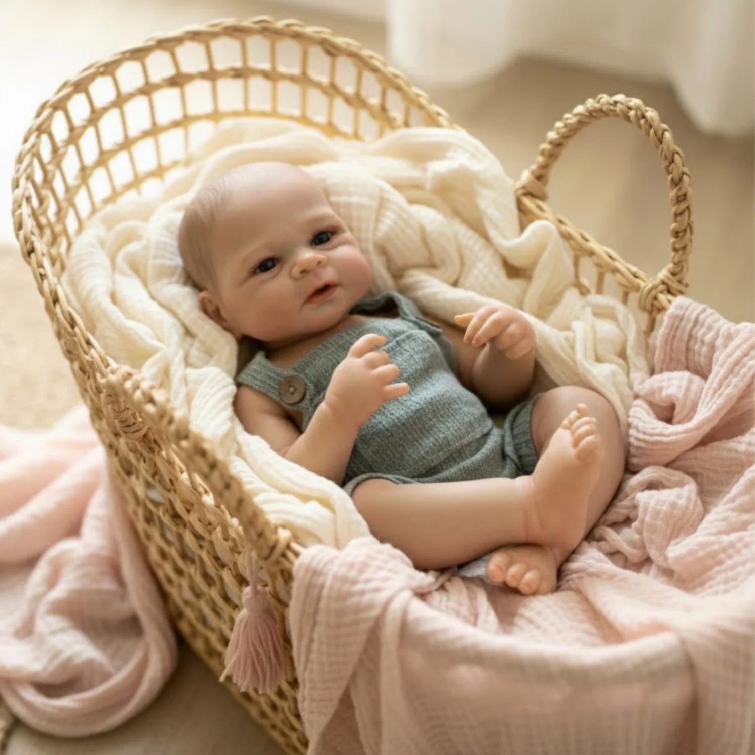 Muñecas OtardDolls Elijah Boy de 19 pulgadas, muñecas de vinilo de silicona suave de cuerpo completo, muñecas pintadas y lavables, juguetes para regalo de Navidad, Muñecas Reborn