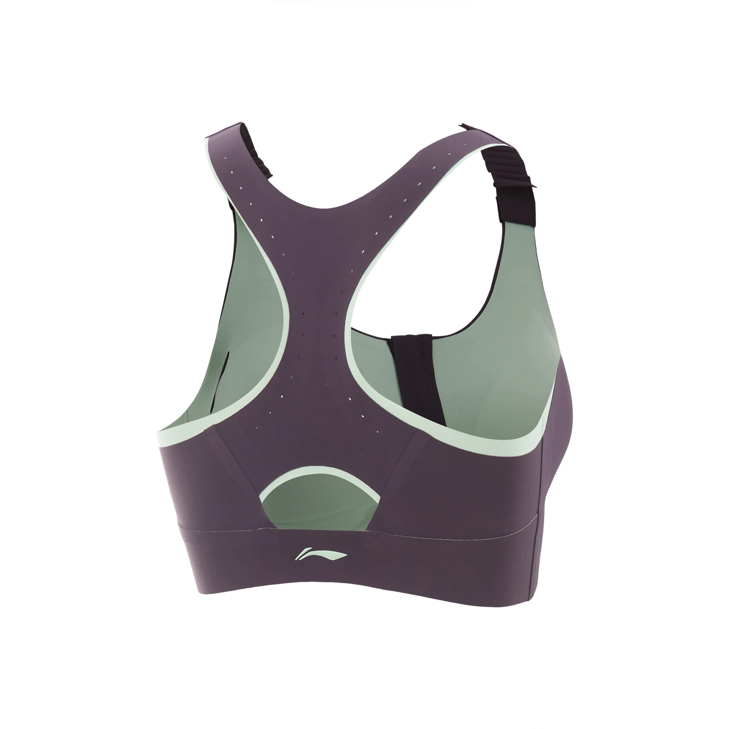 Li-ning-Sujetador deportivo deportivo para mujer, soporte estable, 54% poliéster, 46% elastano, forro cómodo y práctico, sujetadores con cremallera AUBV004