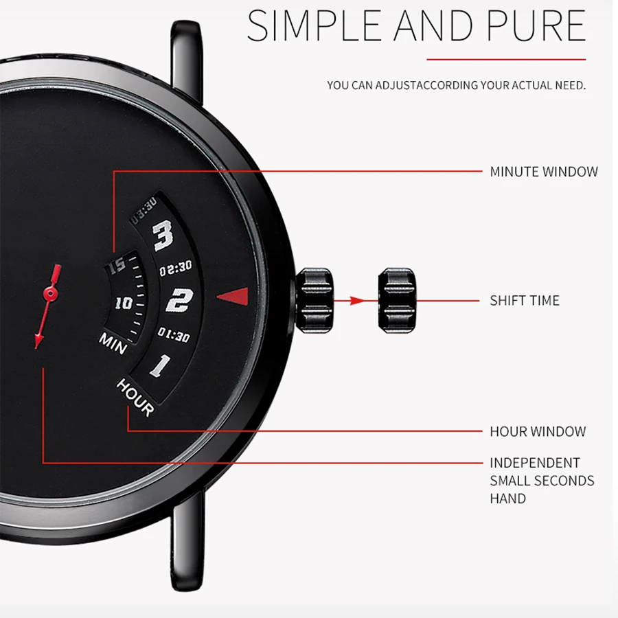 UTHAI CQ57 Reloj de cuarzo para hombre, reloj con correa de cuero, deportes, negocios, ocio, marca superior resistente al agua, reloj simple para hombre