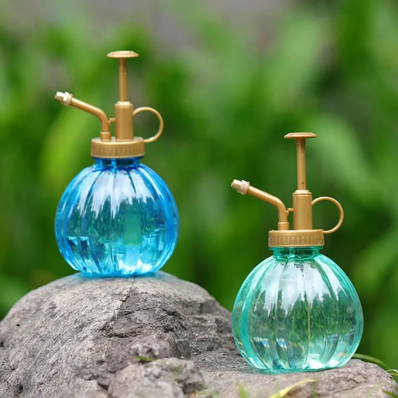 Maceta de plástico creativa con forma de calabaza, flor suculenta que levanta, aspersor colorido Vintage, prensa de jardinería, pulverizador de jardín, decoración