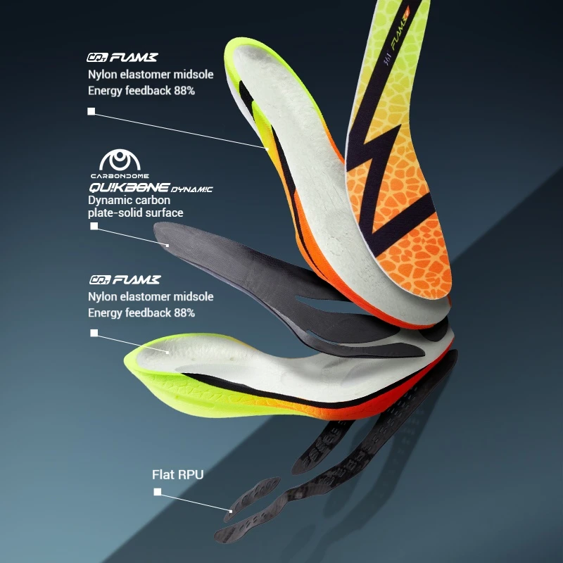 361 grados Flame 4,0 hombres zapatillas para correr nueva placa de carbono carreras maratón rebote estable tracción correr zapatillas de deporte masculinas 672512205