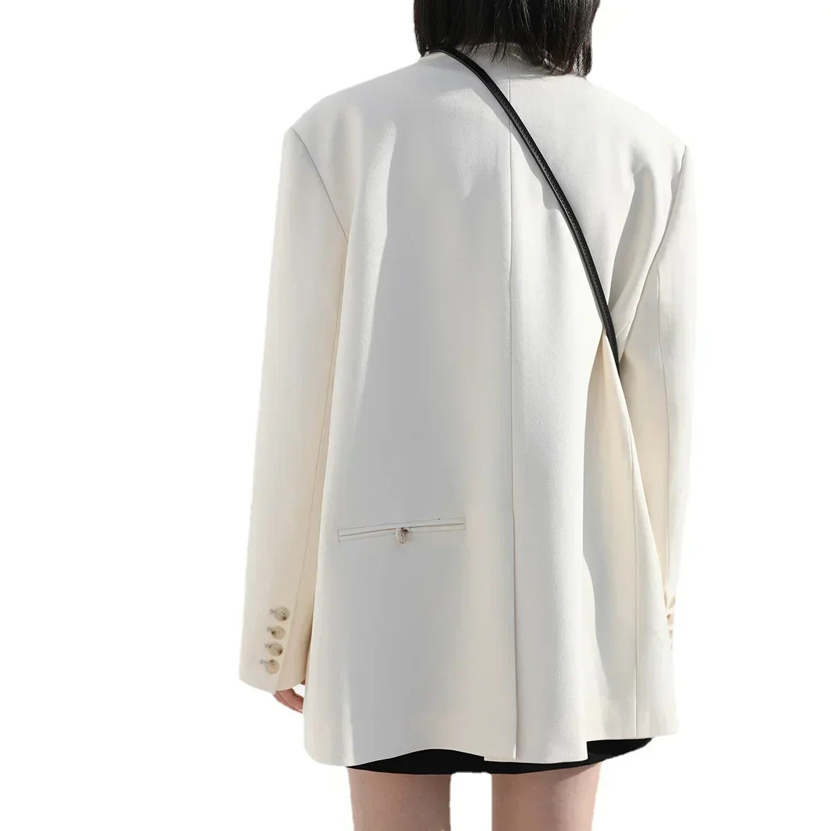 Blazer de Moda CHIC VEN 2026 para Mujer, Estilo Oficina, Manga Larga, Doble Botonadura, Largo Medio, Abrigo Casual, Prenda Exterior Elegante