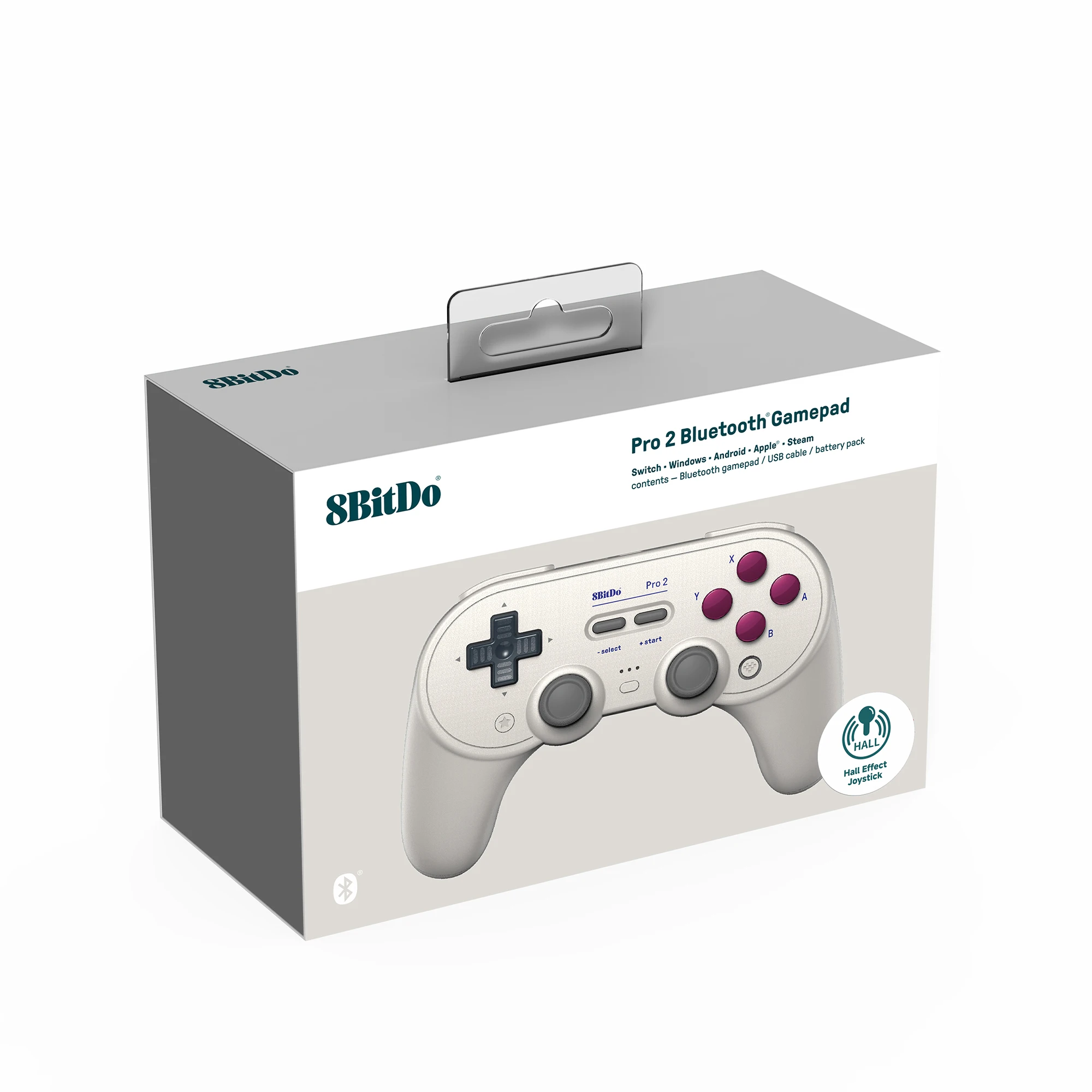 8bitdo-mando de juego Pro2 con Bluetooth, mando inalámbrico con efecto Hall para Nintendo Switch,Pc,MacOS,Android,Steam,Raspberry Pi