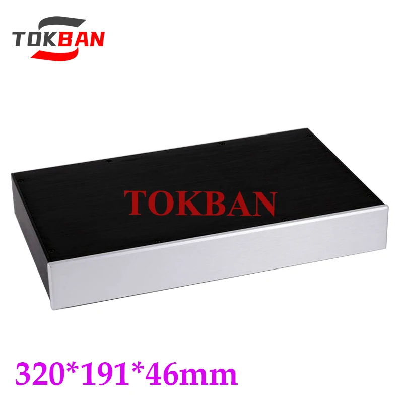 Tokban-carcasa de aluminio HIFI para amplificador doméstico, carcasa de chasis de preamplificador, x 46mm x 320 3204, 191