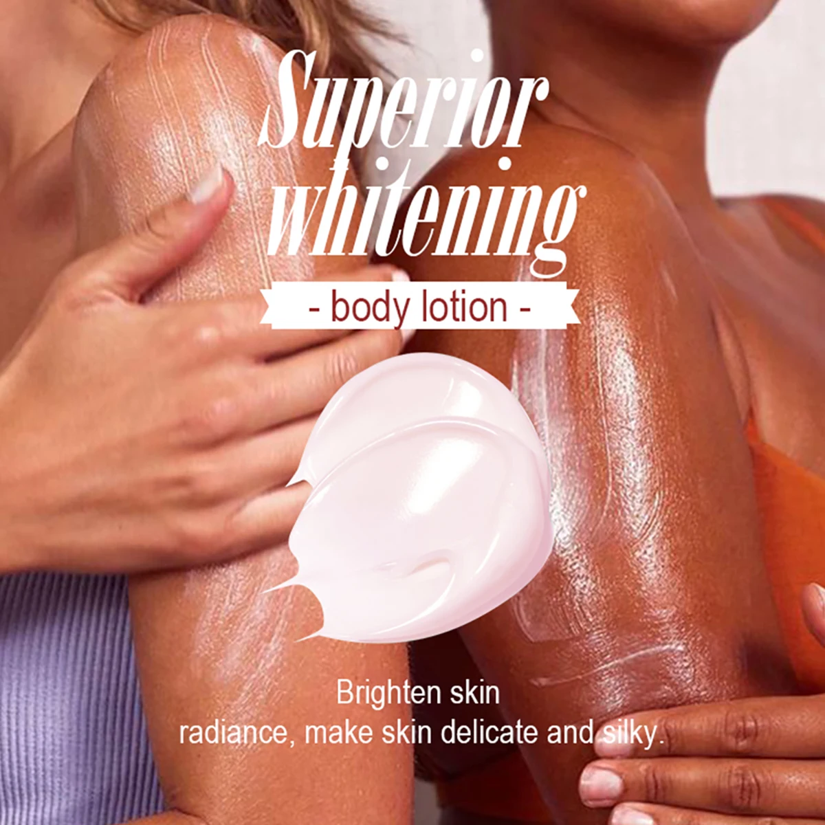 LKIAE Loción Corporal Blanqueadora con Niacinamida, con Aceite de Rosa Natural, Vitamina C, Hidratante, Iluminadora, Unifica el Tono de Piel, 500ml