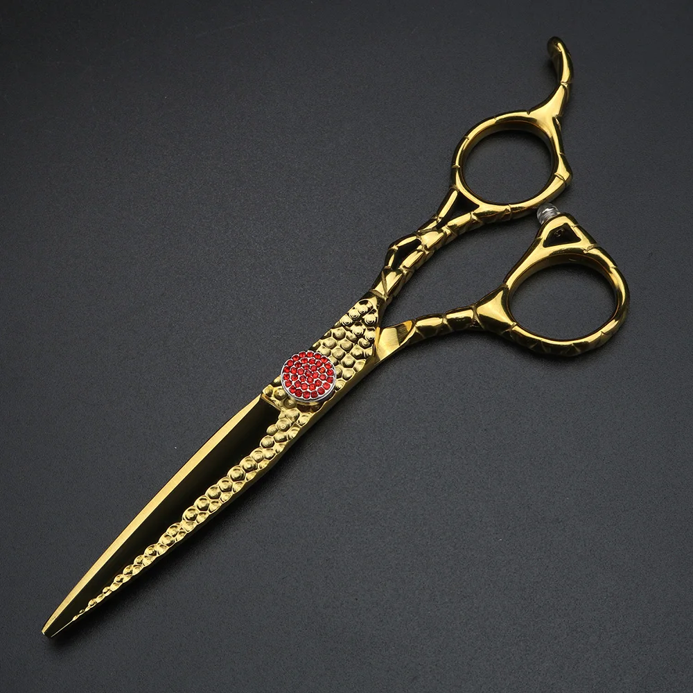 Tijeras para cabello forjado XUANFENG, tijeras de corte y adelgazamiento de acero japonés 440C de 6 pulgadas, tijeras de peluquero