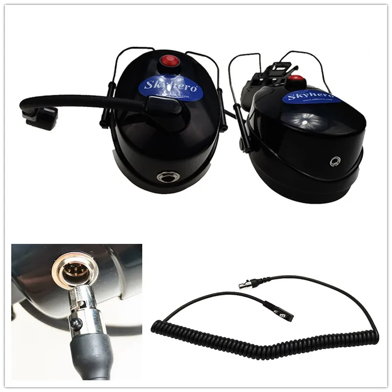 Cable de conexión de radilo XLR para auriculares de casco paramotor