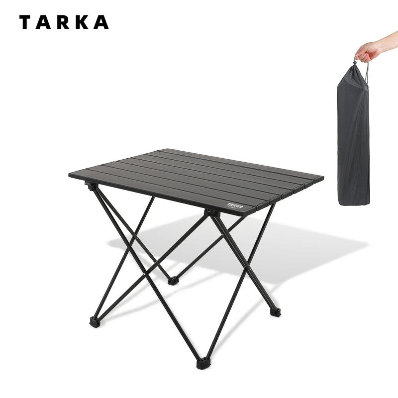 TARKA-mesa plegable para acampar al aire libre, mesa portátil de aluminio ultraligera de alta resistencia para Picnic y barbacoa