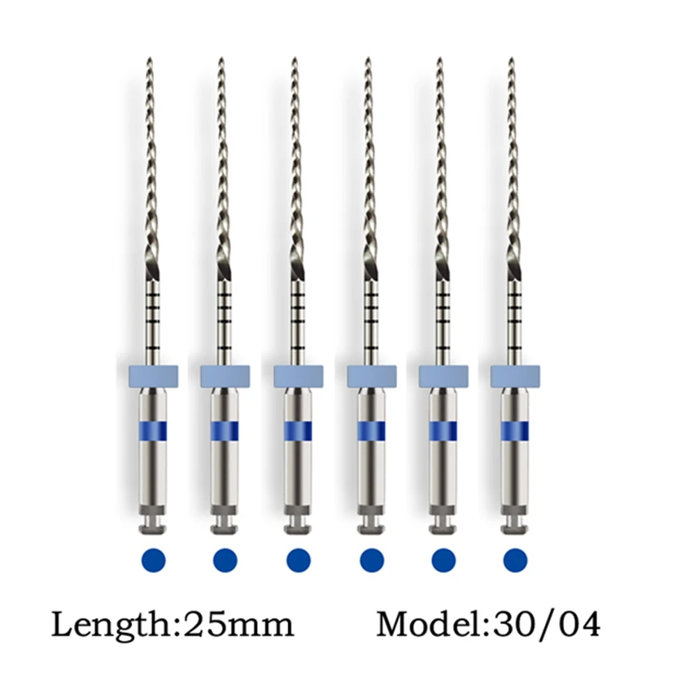 Limas dentales de 25/21mm SC, sistema de archivos NiTi de rotación hacia adelante para tratamiento endodóntico, materiales de odontología, 6 unids/caja SOCO PLUS