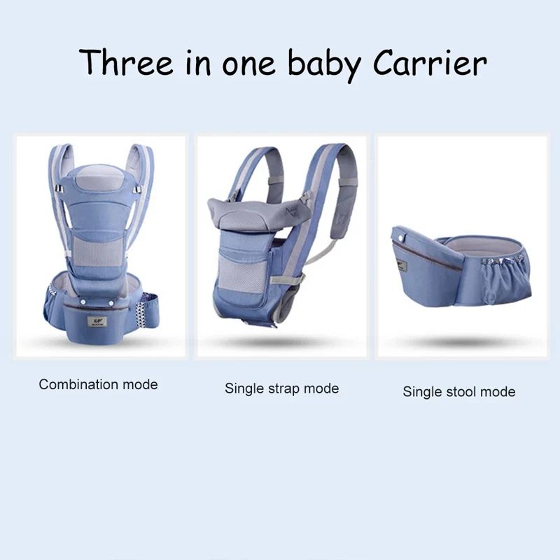 Mochila Portabebés Ergonómica para Recién Nacidos, Portabebés con Asiento de Cadera, Portabebés Ergonómico Tipo Canguro Orientado hacia Adelante, para Viajes