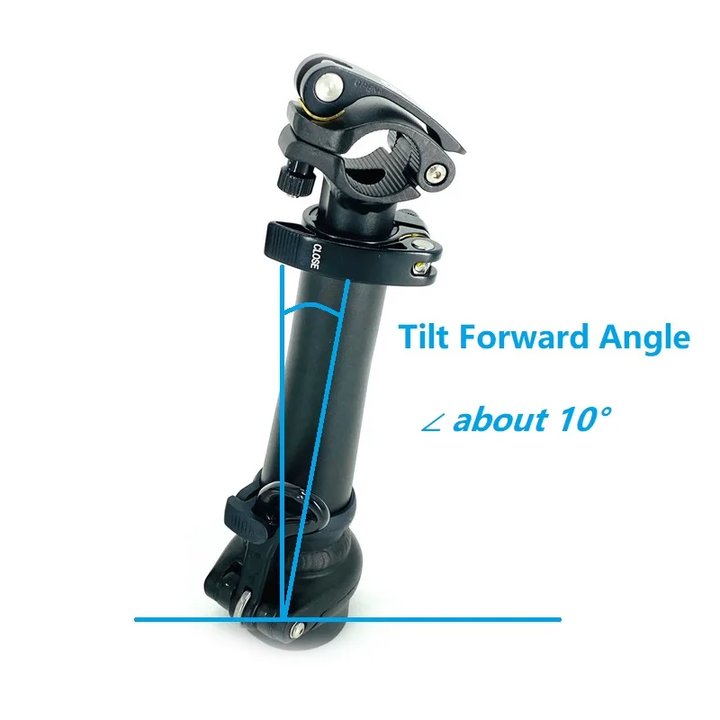 Litepro-vástago de doble sección para bicicleta eléctrica plegable, vástago ajustable telescópico de aleación de aluminio, 19CM-28CM