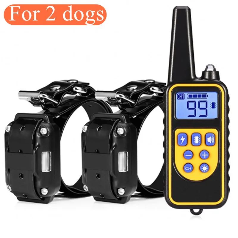 Collar de choque para perros: [Nueva edición] Collar de entrenamiento para perros grandes, medianos y pequeños Collar electrónico recargable resistente al agua IPX7 con pitido,