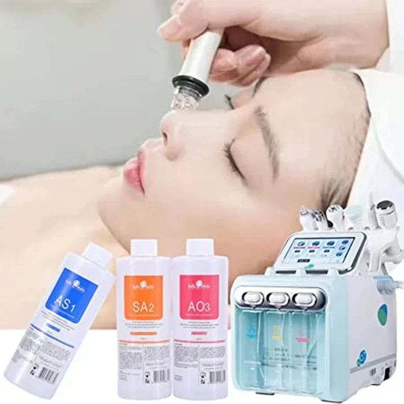 Aqua Peel-solución AS1 SA2 AO3 para dermoabrasión Facial, suero Facial de Limpieza Profunda, solución de burbujas coreanas, 1200ml, 3 unidades