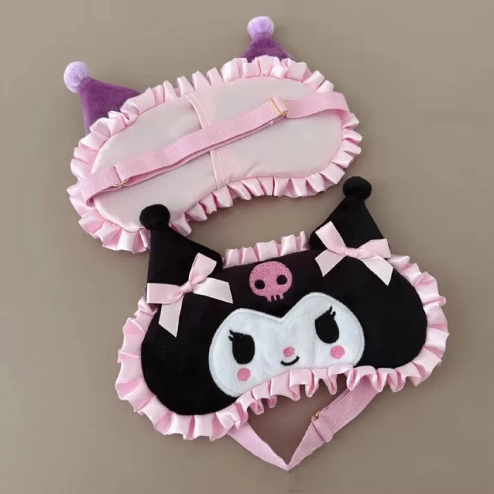 Antifaz Kawaii de Cinnamoroll, Antifaz de Anime con Diseño de Kuromi y Melody, para Dormir, Cuidado de los Ojos, Regalos