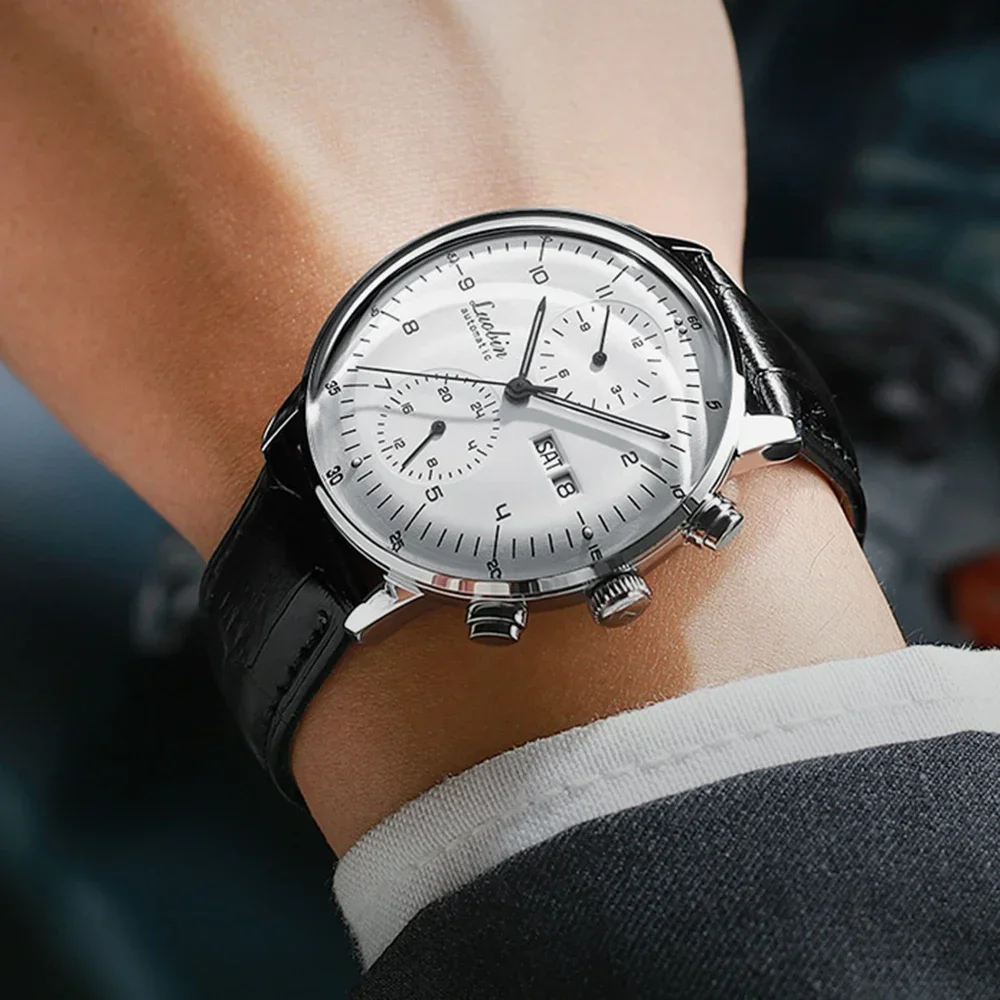 Relojes mecánicos De moda para Hombre, reloj De pulsera automático De negocios, reloj De diseño luminoso De acero inoxidable, Reojes De Hombre, nuevo 2023