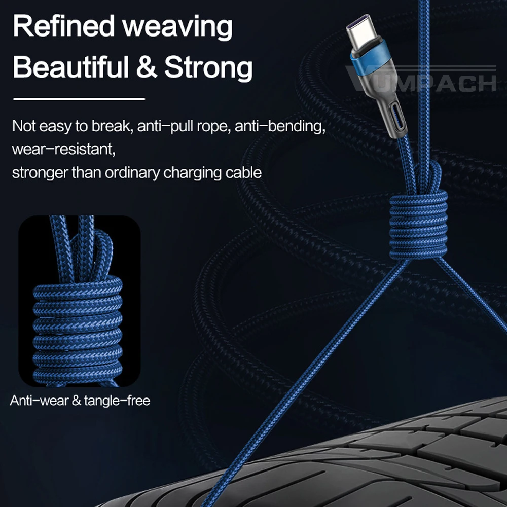 Cable usb c 5A tipo c rápido, cable de datos de carga rápida, cable usb c para Samsung s21 s20 A51 xiaomi mi 10 redmi note 9s 8t