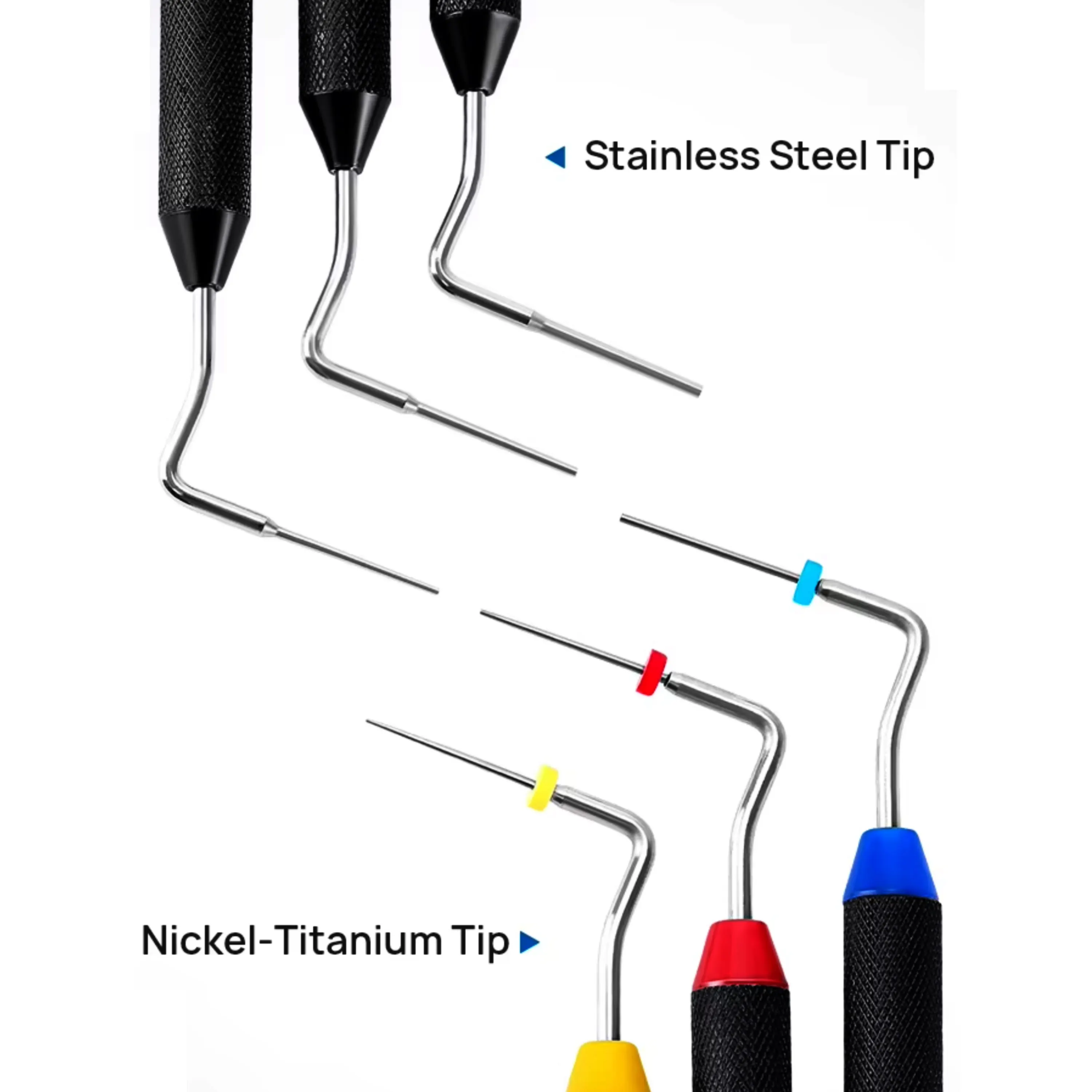 Pinza Endodóntica Buchanan con Punta de NiTi # 0 # 1 # 2 Herramientas Endodónticas para Compactación Vertical de Gutta Percha, Instrumento de Odontología