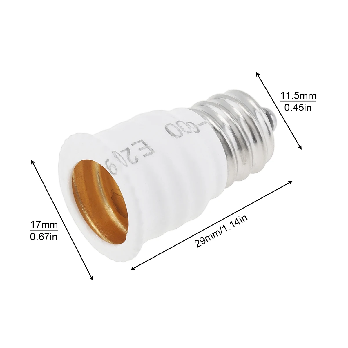 Adaptador de enchufe de luz LED E12 a E14, convertidor de portalámparas, adaptador de bombilla, enchufes, cambiador, accesorios de iluminación, 5 piezas