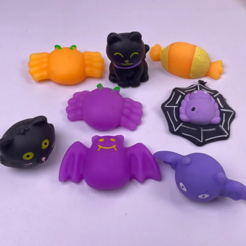 Juego de 10-30 piezas de juguetes blandos Mochi de Halloween, recuerdos para fiestas de Halloween, dulces no comestibles para Halloween, suministros para fiestas