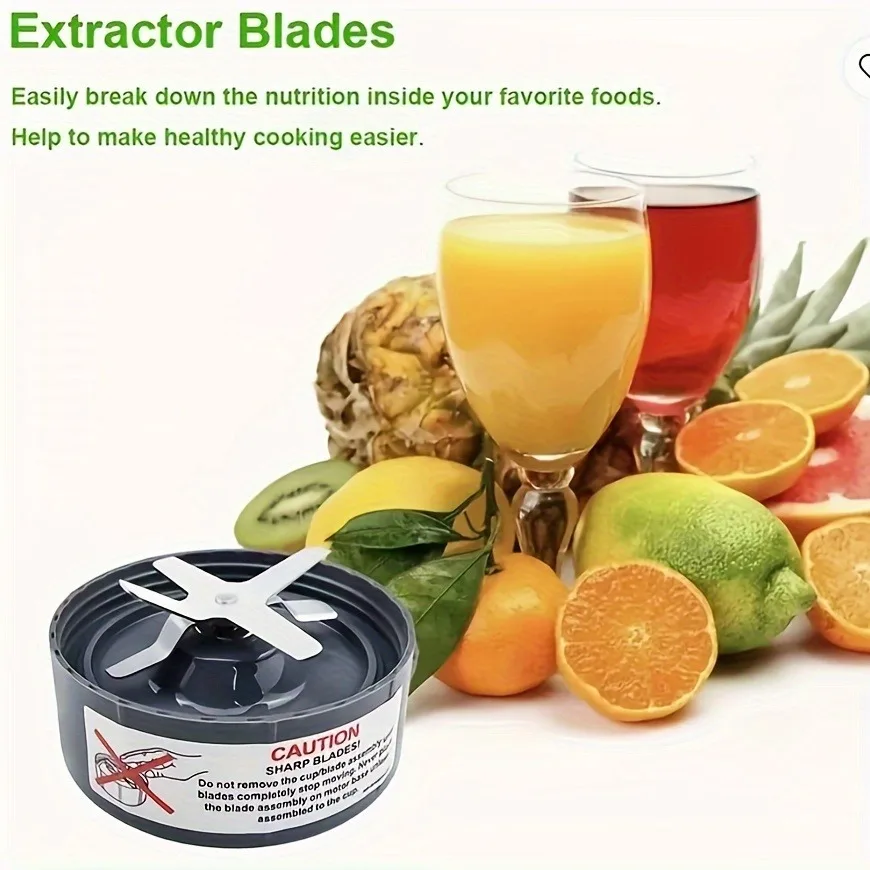 Piezas de repuesto para accesorios de base de licuadora y exprimidor Nutribullet 600W/900W, incluye 1 hoja y 2 juntas