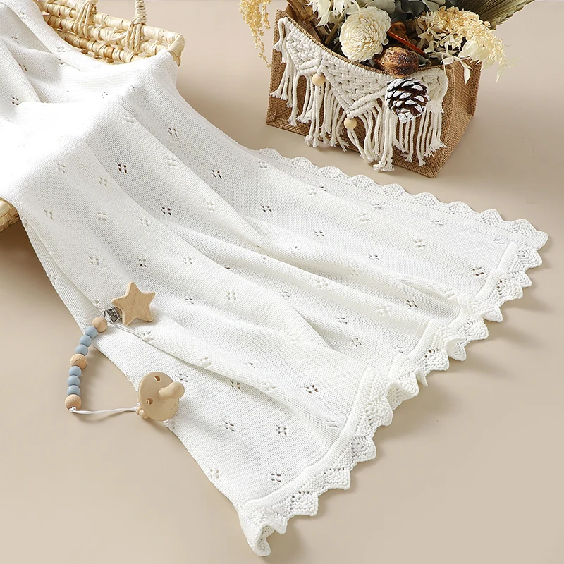 Mantas de punto para bebé recién nacido, ropa de cama para cochecito, edredones, fundas de 90x70cm, manta envolvente súper suave a cuadros lisos a la moda para bebé