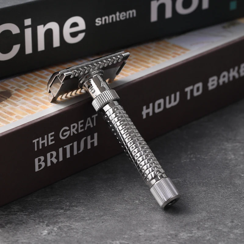 Afeitadora de seguridad ajustable para hombre Yaqi Ultima Open Comb de acero inoxidable