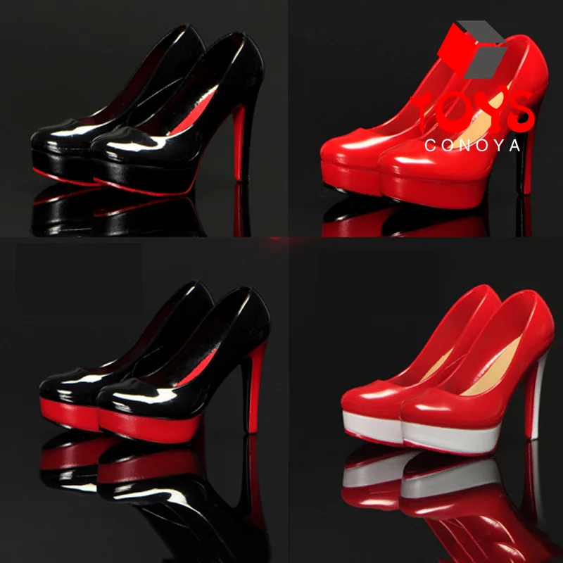 Zapatos de tacón alto para chica a la moda, modelo de zapatos de corte de aguja de simulación para muñeca corporal de 12 "Phicen Tbleague, 1/6